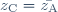 z_{\text{C}} = \bar{z_{\text{A}}}
